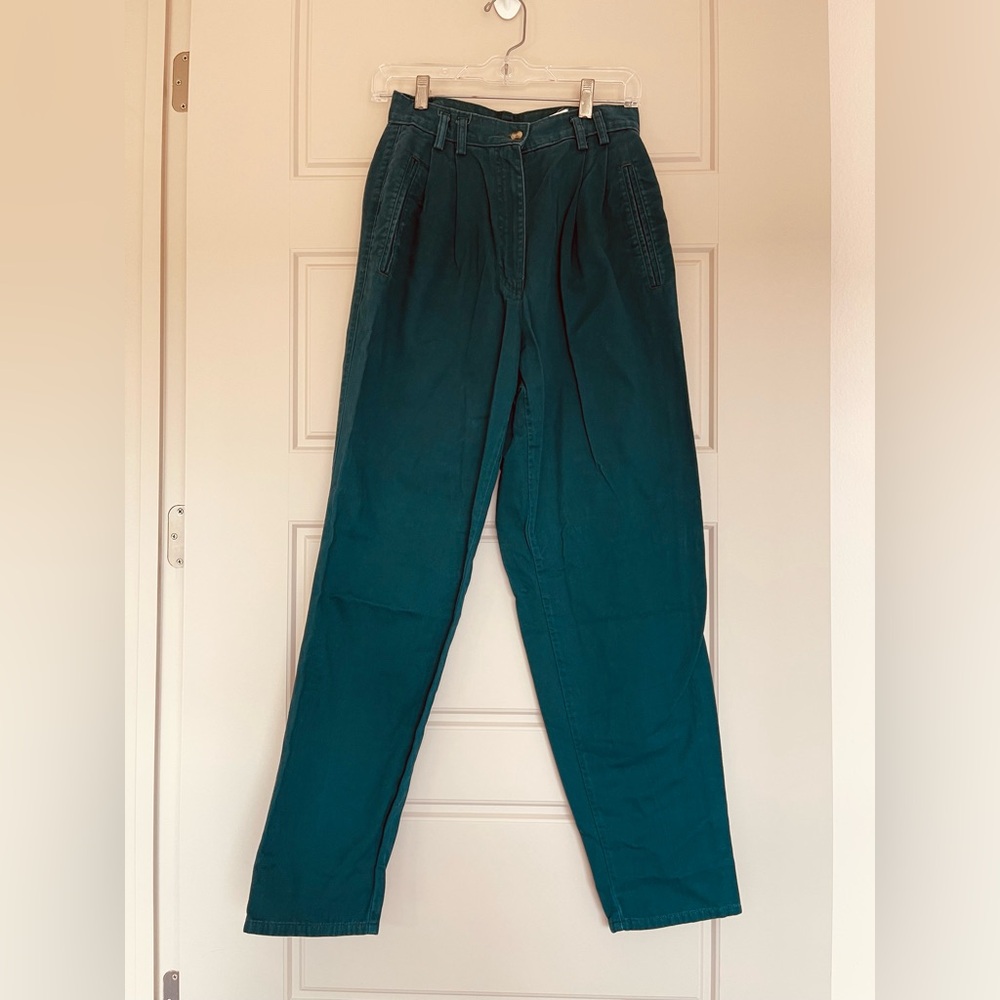 Vintage Teal Turquoise Mom Pants